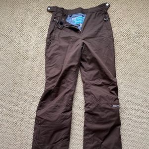 Spyder ski pants brown